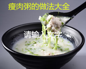 瘦肉粥的做法大全带图片