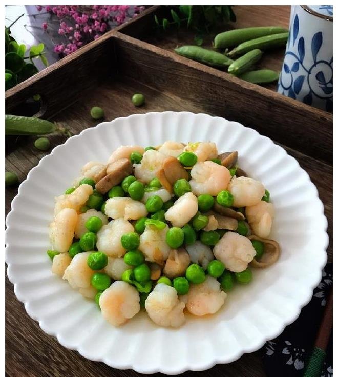 平时要多吃这【豌豆草菇虾仁】，护肝健胃，常吃还能降三高12